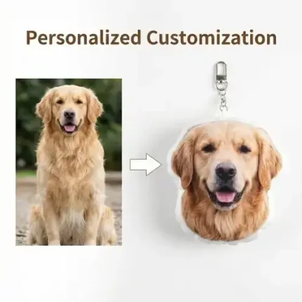 Custom Pet Photo Keychain Personalized From Your Pet Picture